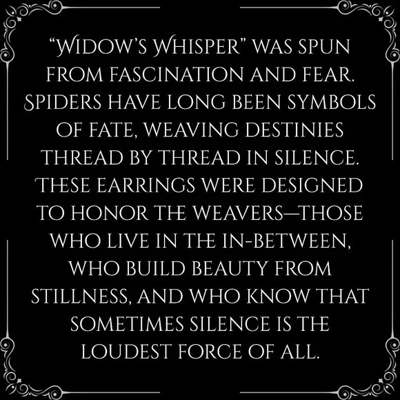 Gothic Victorian “Widow’s Whisper” Spider Black Widow Cameo Earrings - Picture 4 of 4